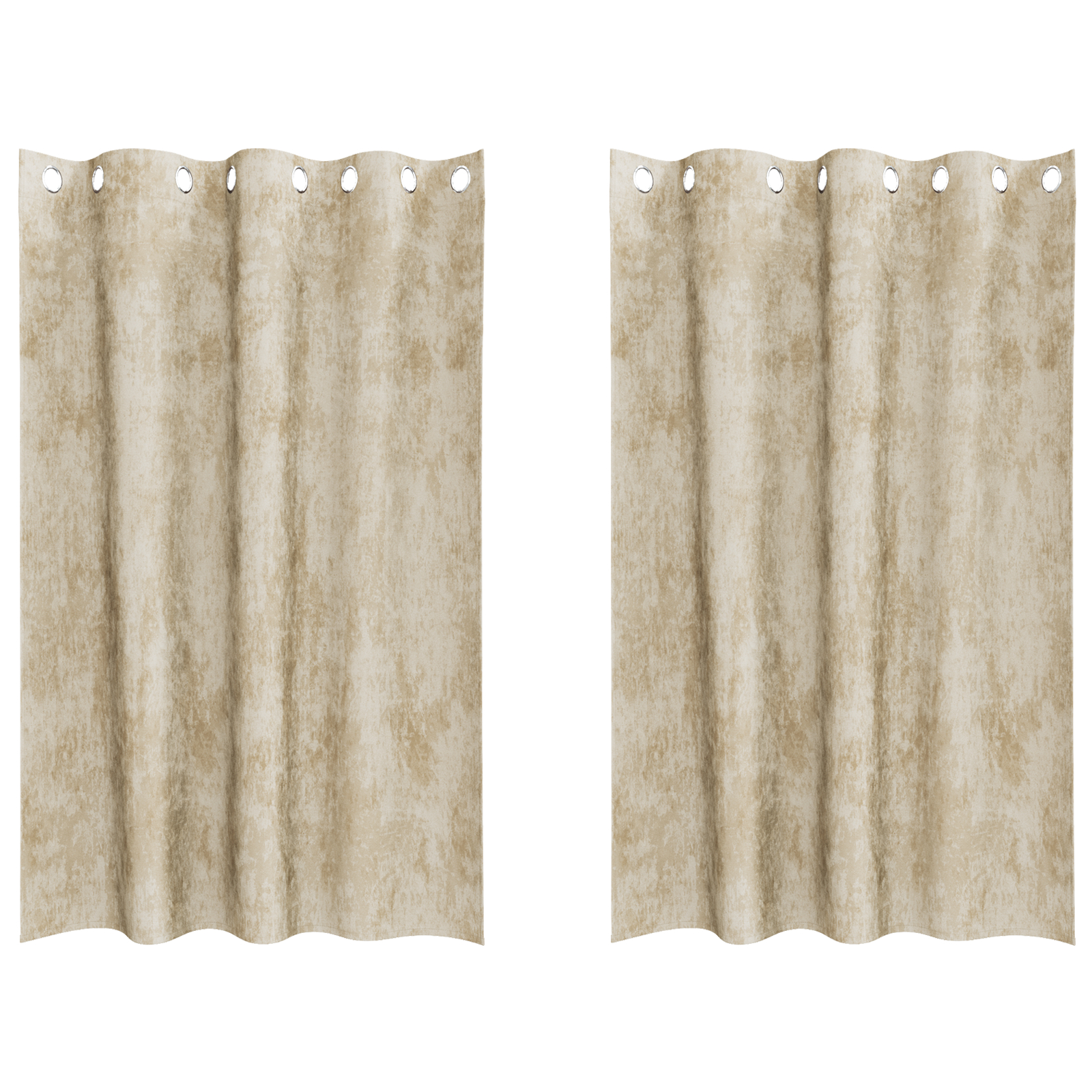 vidaXL Draperie cu perdele 2 pcs Crem 175 x 140 cm Catifea vidaXL Draperie cu perdele 2 pcs Crem 175 x 140 cm Catifea