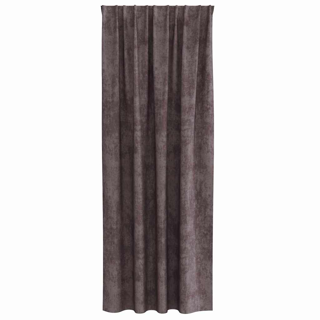vidaXL Cortine din catifea cu perdele 2 pcs Maro 260 x 140 cm Catifea