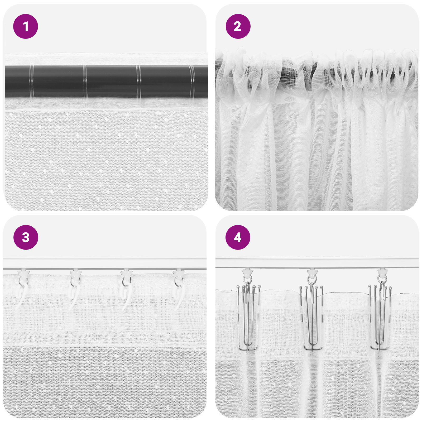 vidaXL Cortină din Dantelă cu perdele Alb 150 x 200 cm Poliester vidaXL Cortină din Dantelă cu perdele Alb 150 x 200 cm Poliester