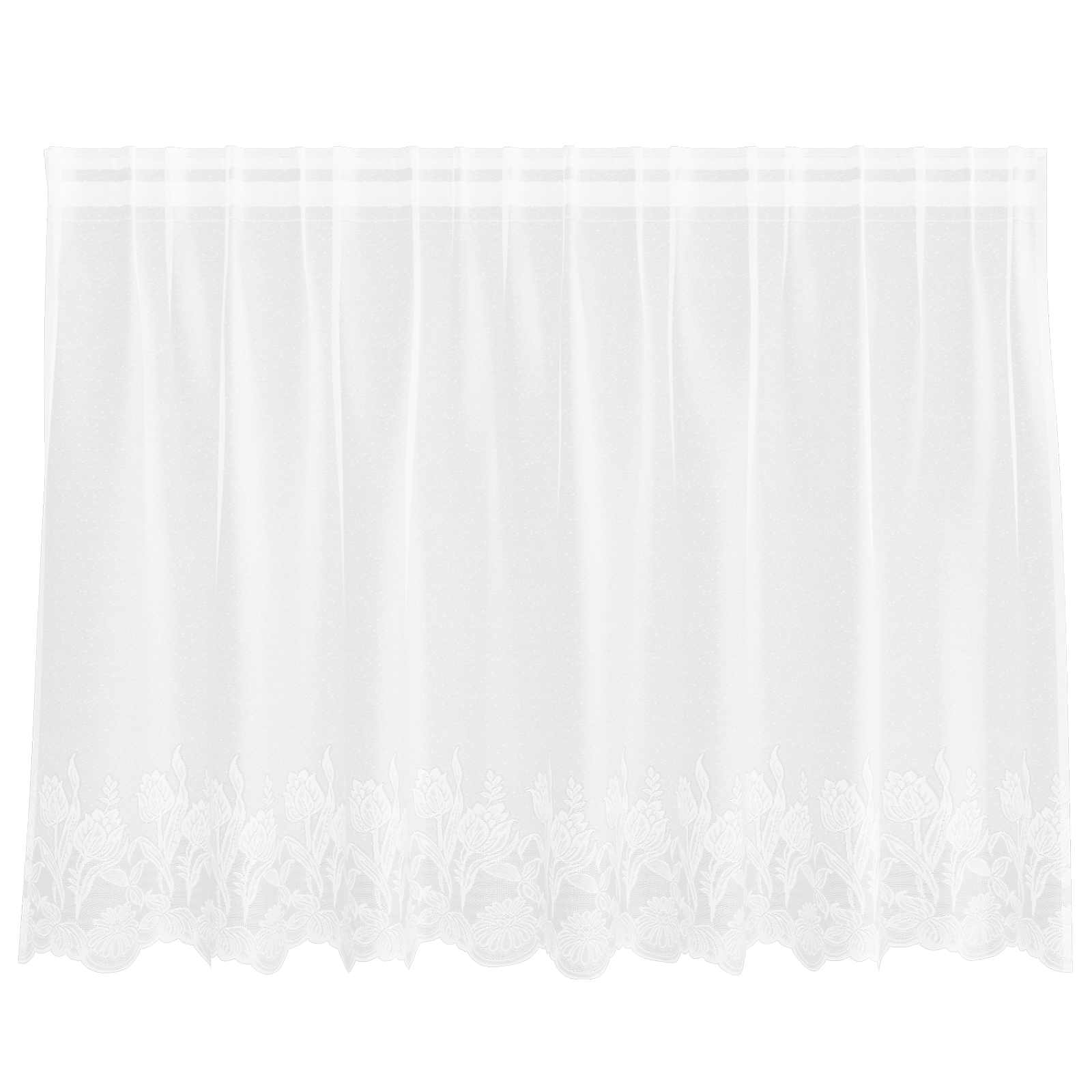vidaXL Cortină din Dantelă cu perdele Floral Alb 200 x 100 cm Poliester vidaXL Cortină din Dantelă cu perdele Floral Alb 200 x 100 cm Poliester