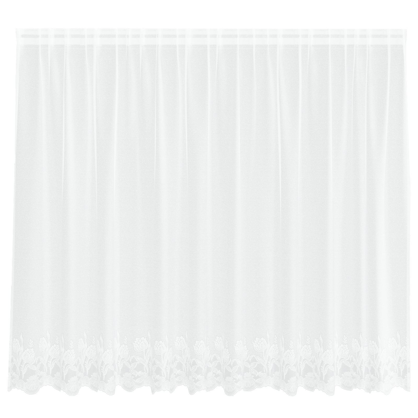 vidaXL Cortină din Dantelă cu perdele Alb 300 x 140 cm Poliester vidaXL Cortină din Dantelă cu perdele Alb 300 x 140 cm Poliester
