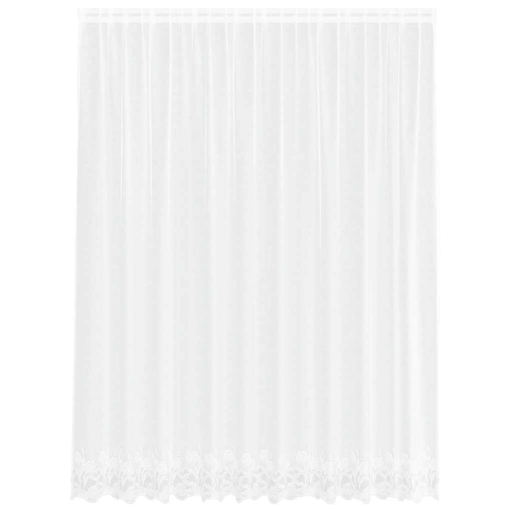 vidaXL Cortină din Dantelă cu perdele Alb 240 x 300 cm Poliester