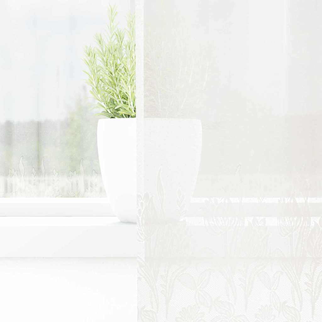 vidaXL Cortină din Dantelă cu perdele Alb 240 x 300 cm Poliester