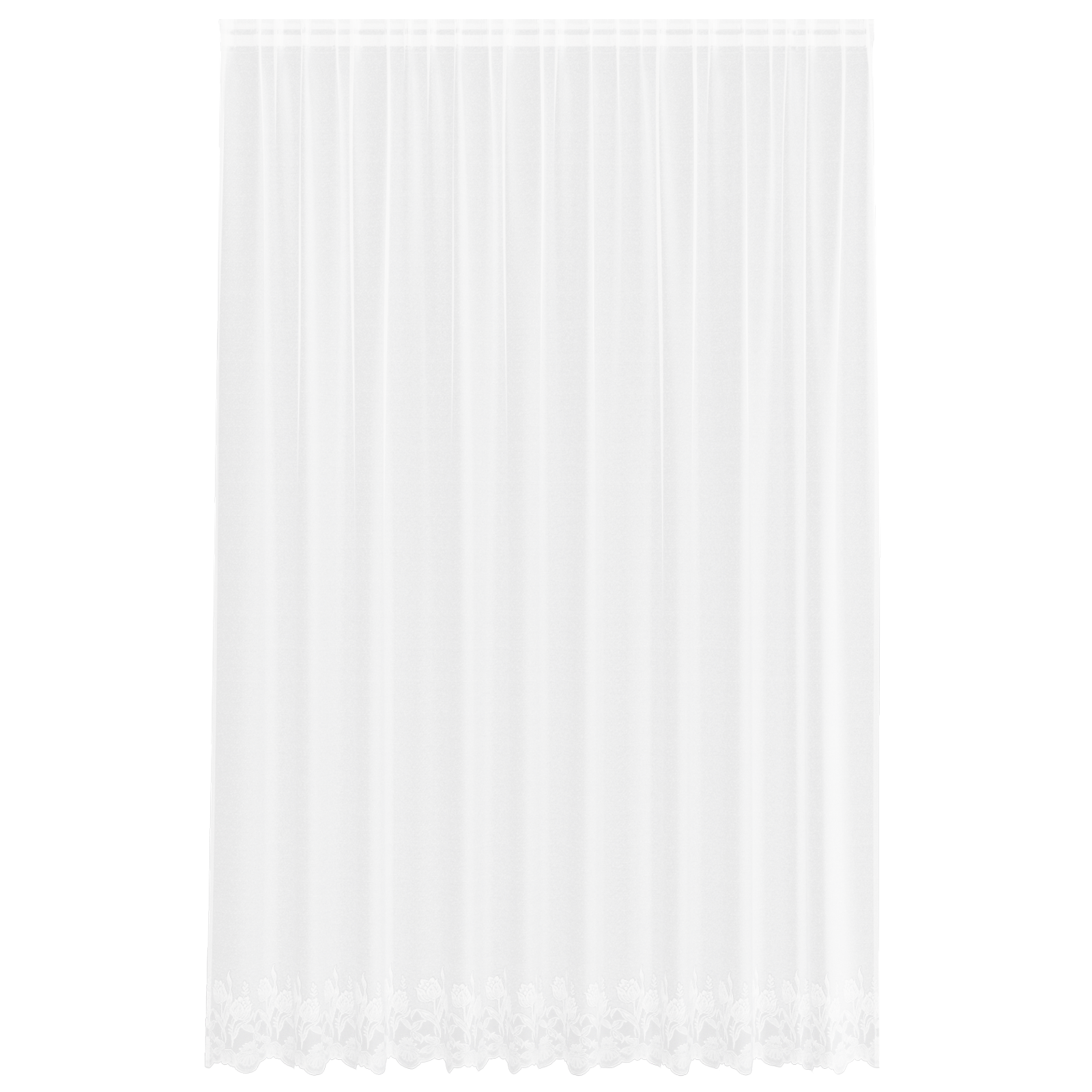 vidaXL Cortină din Dantelă cu perdele Floral Alb 300 x 300 cm Poliester