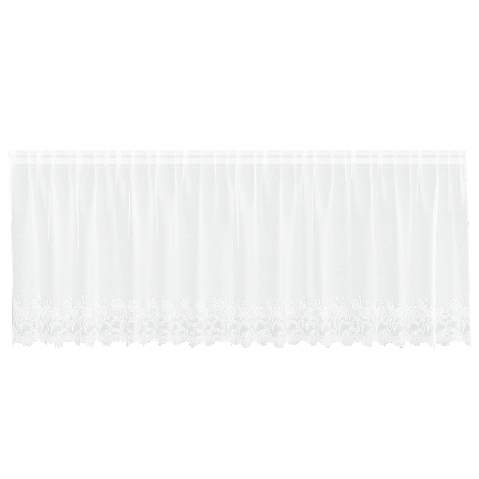 vidaXL Cortină din Dantelă cu perdele Floral Alb 400 x 80 cm Poliester vidaXL Cortină din Dantelă cu perdele Floral Alb 400 x 80 cm Poliester