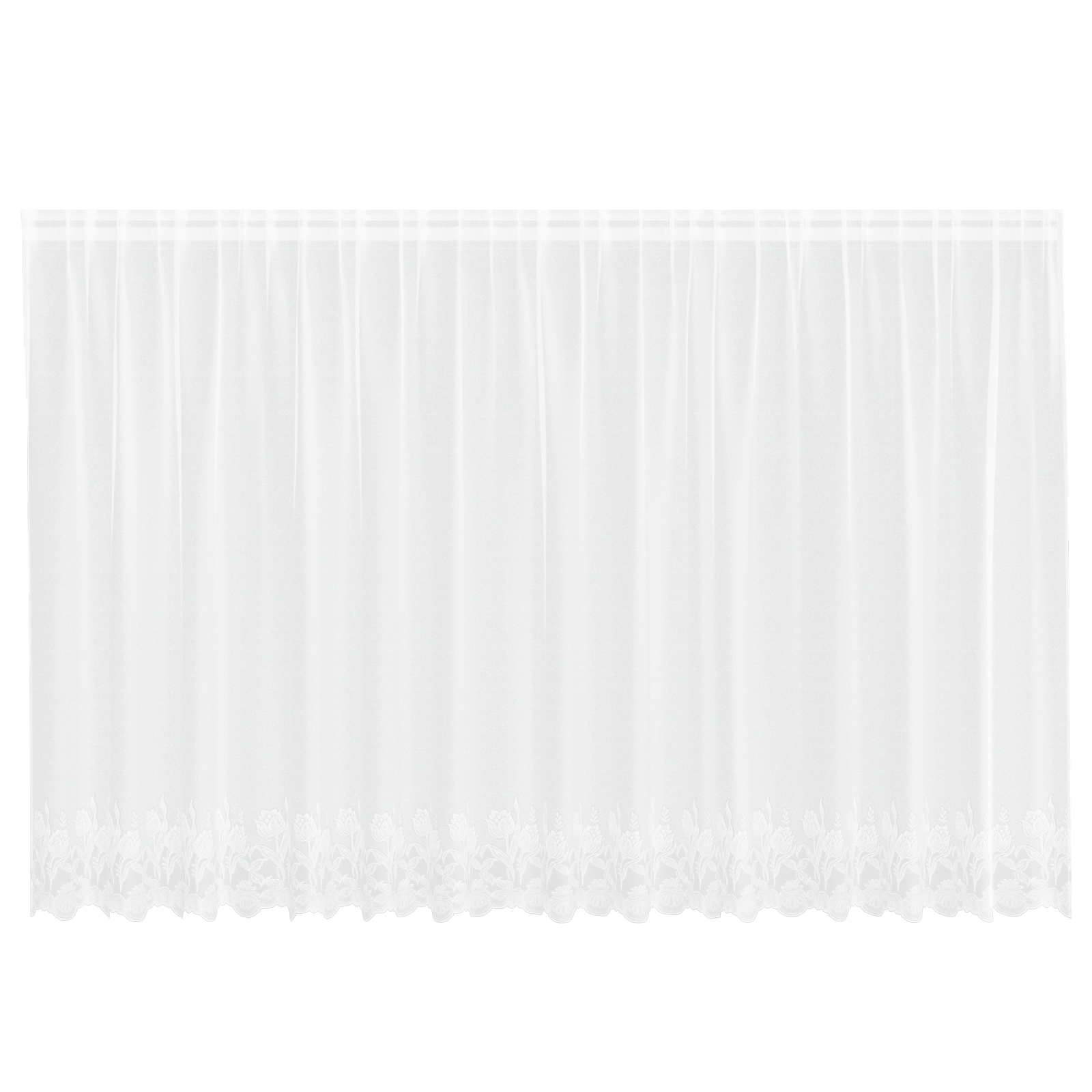 vidaXL Cortină din Dantelă cu perdele Floral Alb 400 x 180 cm Poliester vidaXL Cortină din Dantelă cu perdele Floral Alb 400 x 180 cm Poliester