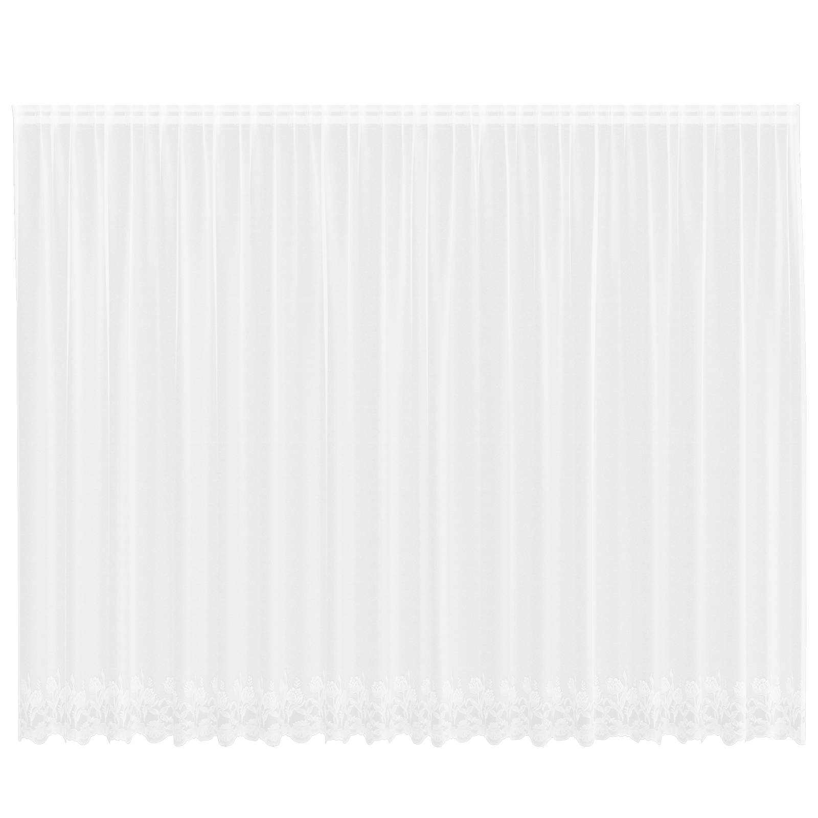 vidaXL Cortină din Dantelă cu perdele Floral Alb 500 x 245 cm Poliester vidaXL Cortină din Dantelă cu perdele Floral Alb 500 x 245 cm Poliester