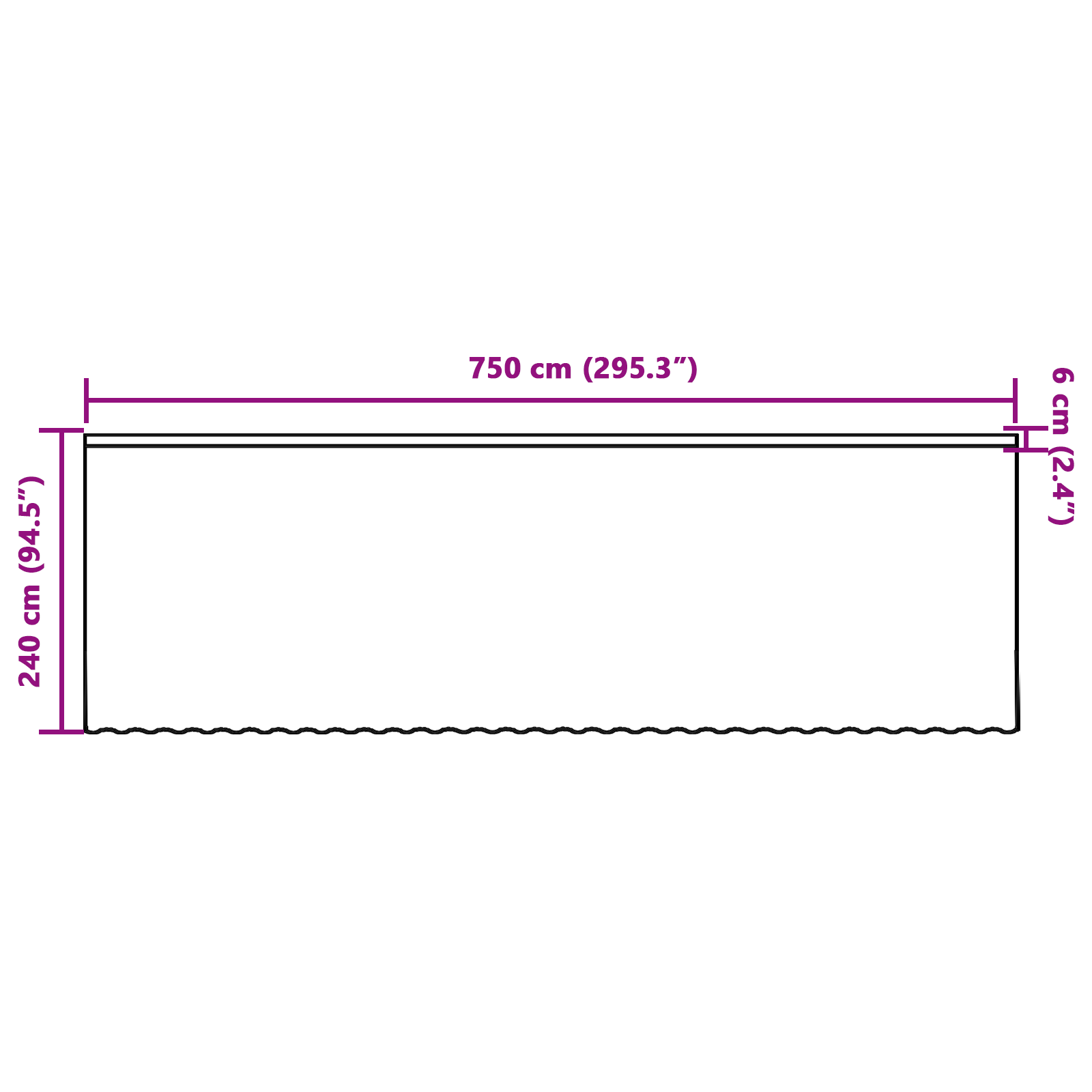 vidaXL Cortină din Dantelă cu perdele Alb 750 x 240 cm Poliester vidaXL Cortină din Dantelă cu perdele Alb 750 x 240 cm Poliester