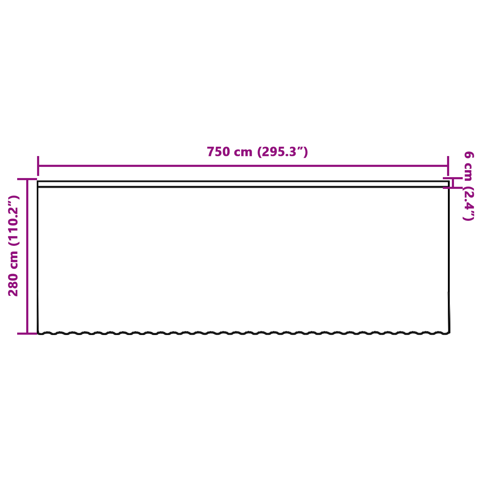 vidaXL Cortină din Dantelă cu perdele Alb 750 x 280 cm Poliester vidaXL Cortină din Dantelă cu perdele Alb 750 x 280 cm Poliester