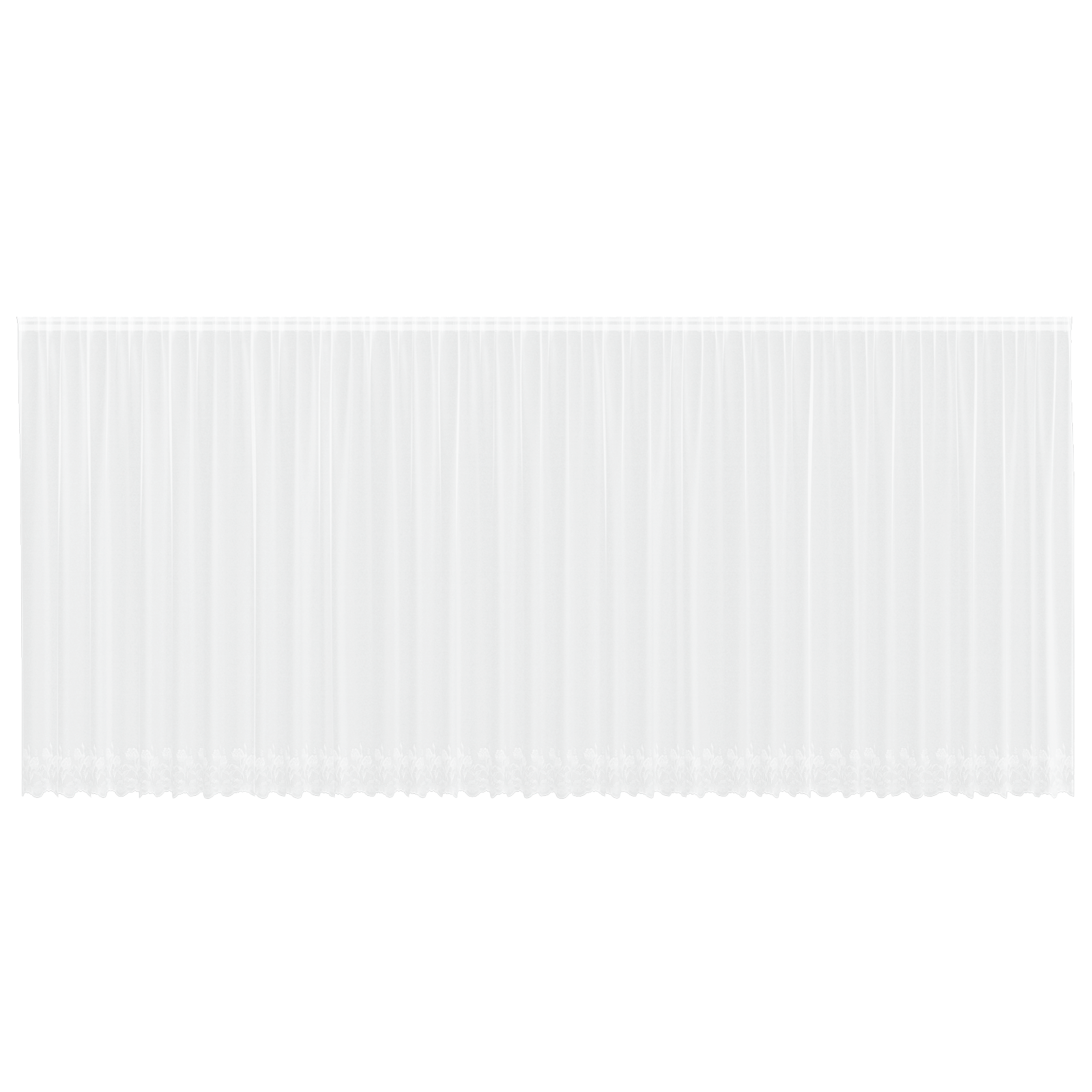 vidaXL Cortină din Dantelă cu perdele Floral Alb 900 x 200 cm Poliester