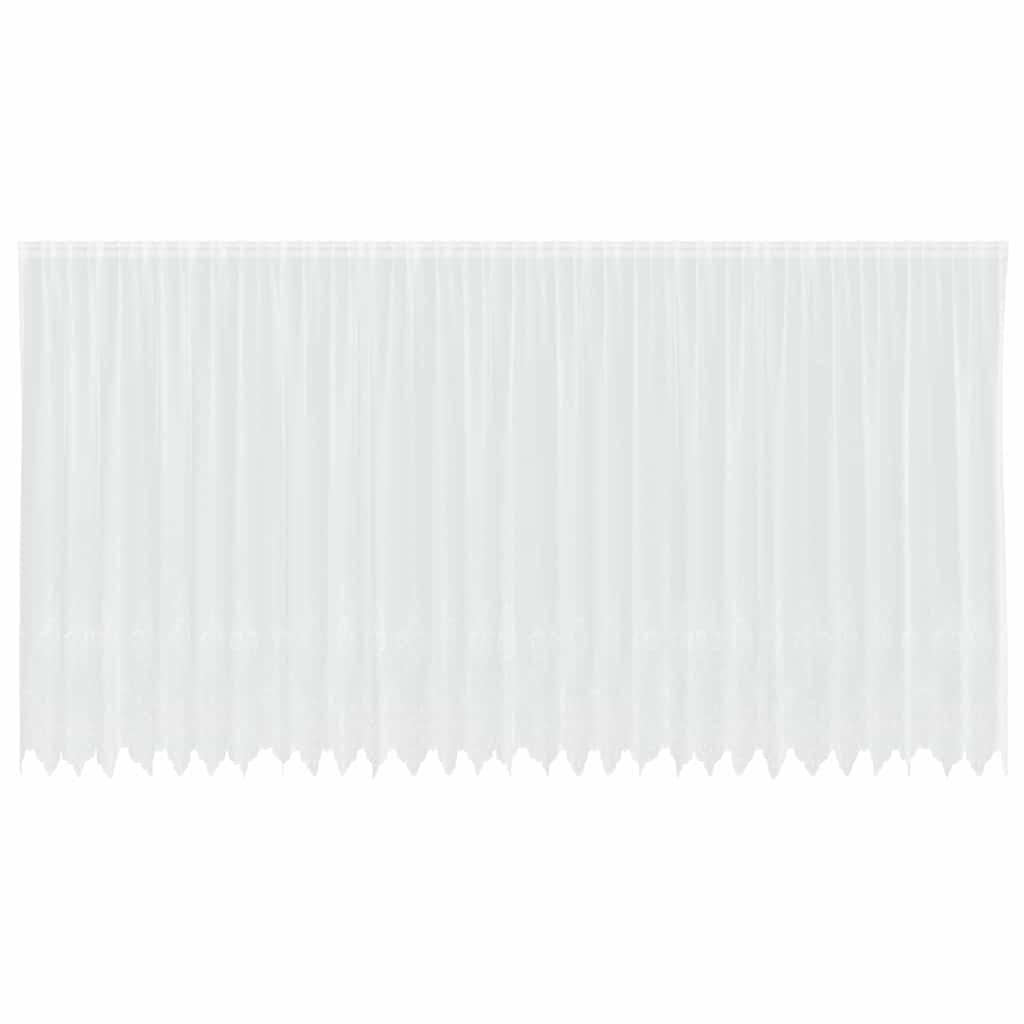 vidaXL Cortină din Dantelă cu perdele Alb 245 x 750 cm Poliester