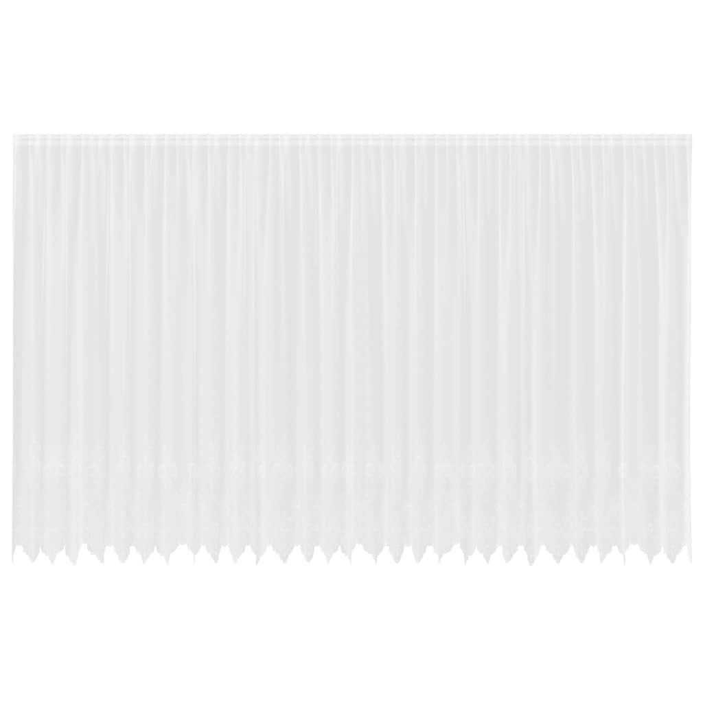 vidaXL Cortină din Dantelă cu perdele Alb 280 x 750 cm Poliester