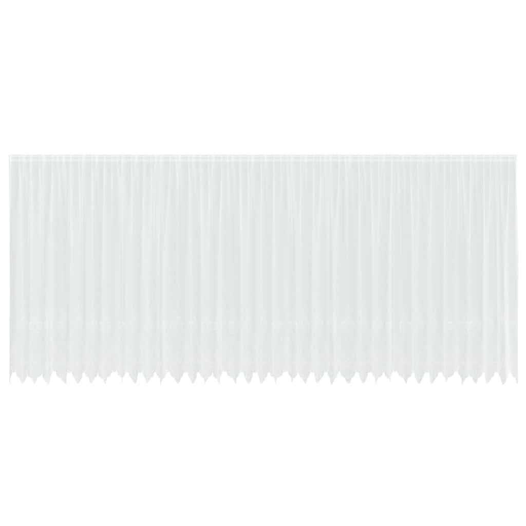 vidaXL Cortină din Dantelă cu perdele Alb 245 x 900 cm Poliester