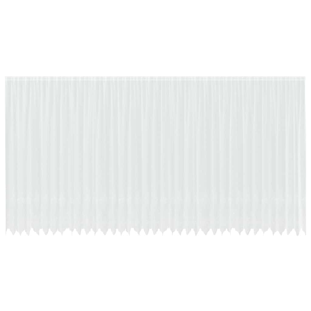 vidaXL Cortină din Dantelă cu perdele Alb 280 x 900 cm Poliester