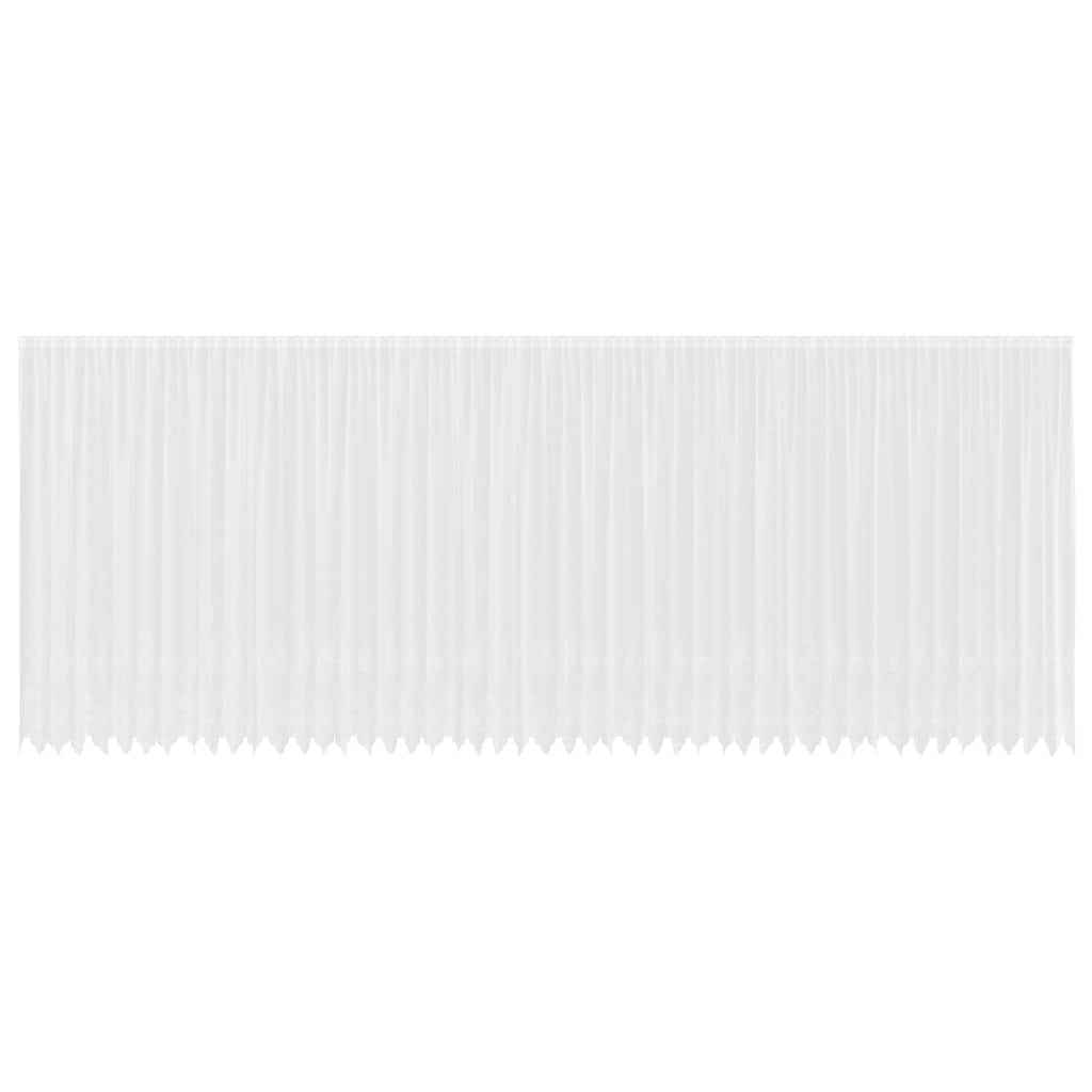 vidaXL Cortină din Dantelă cu perdele Alb 260 x 1200 cm Poliester
