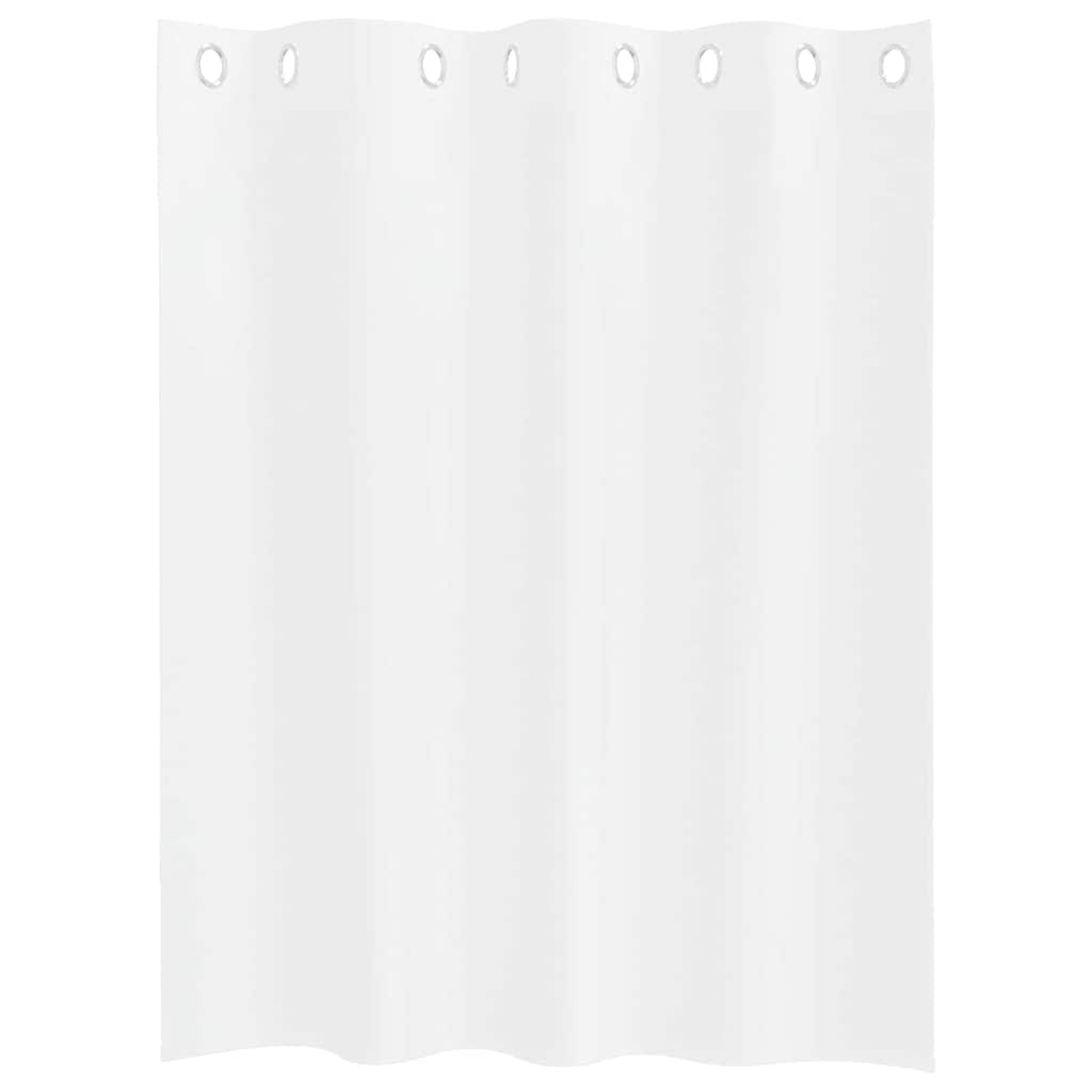 vidaXL Perdele cu perdele 2 pcs Alb 140 x 140 cm Poliester