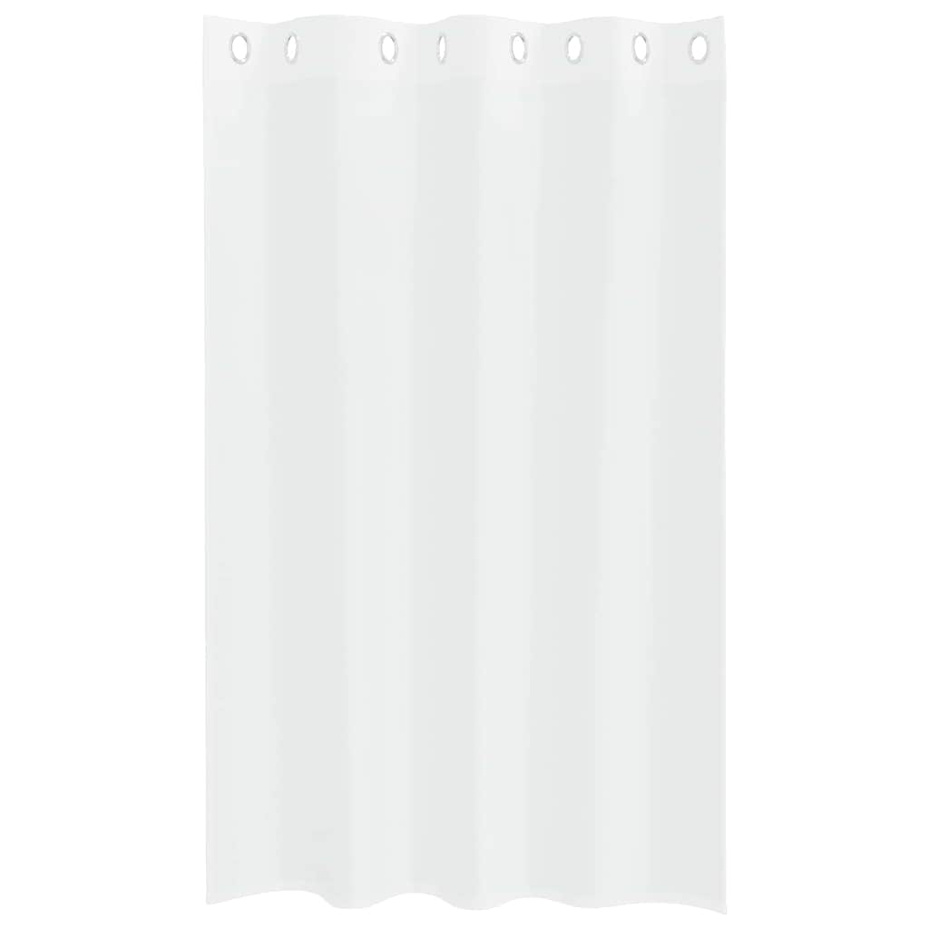 vidaXL Perdele cu perdele 2 pcs Alb 140 x 175 cm Poliester