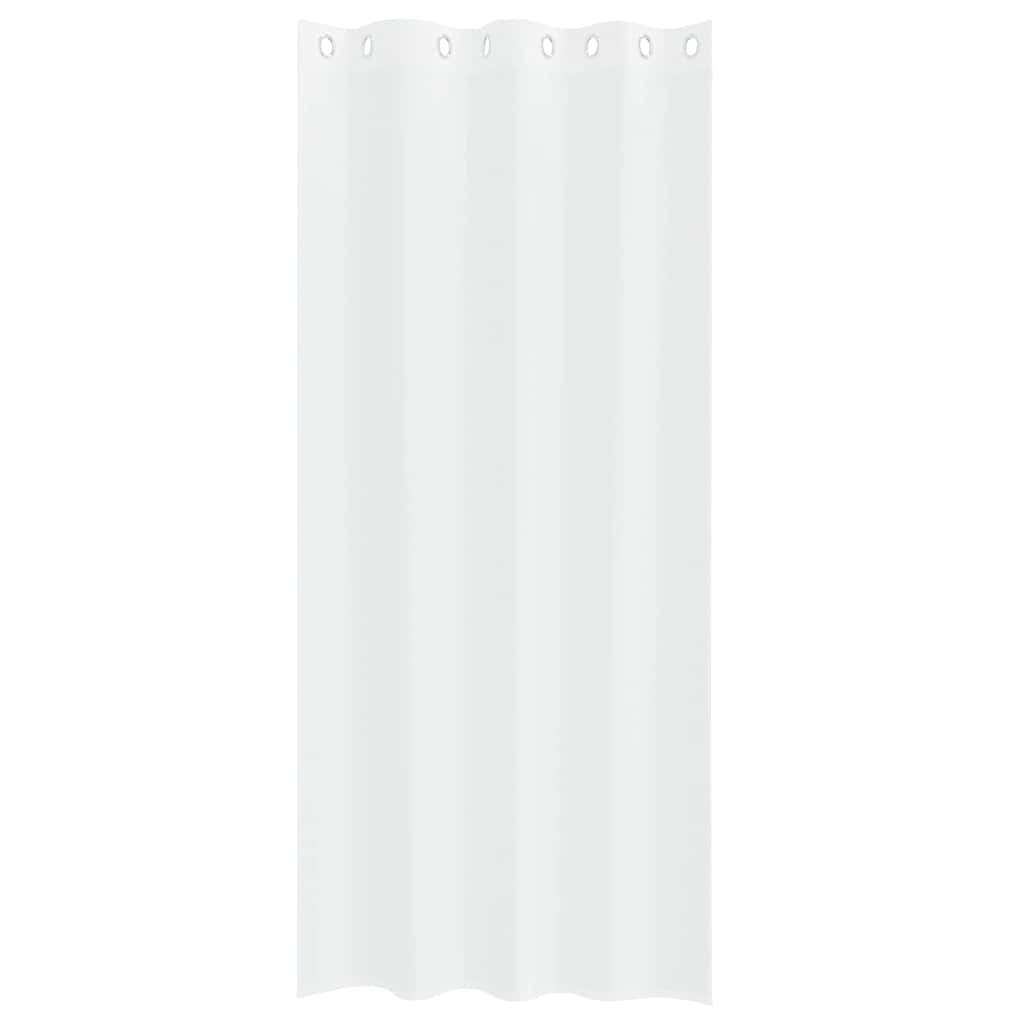 vidaXL Perdele cu perdele 2 pcs Alb 140 x 245 cm Poliester