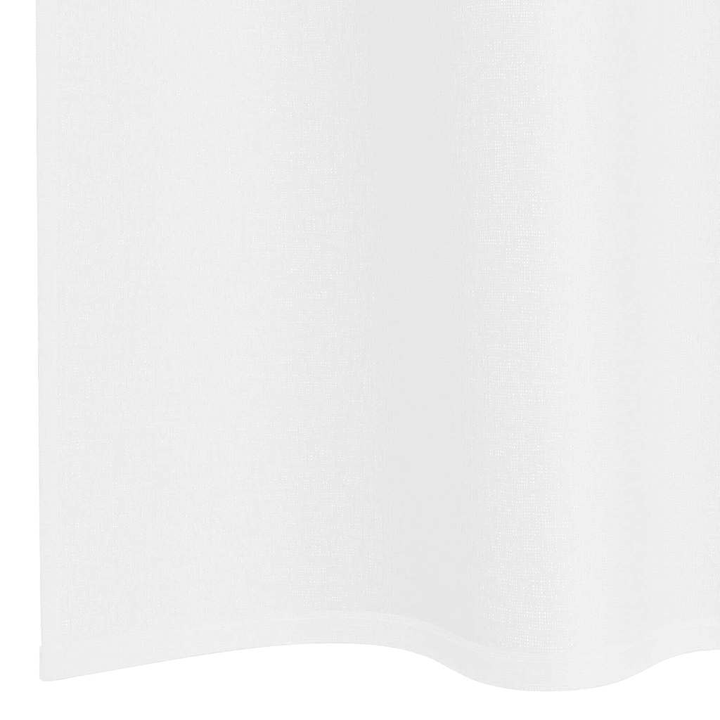 vidaXL Perdele cu perdele 2 pcs Alb 140 x 245 cm Poliester