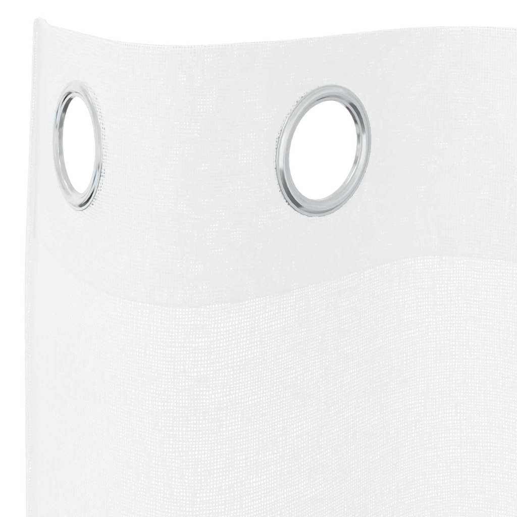 vidaXL Perdele cu perdele 2 pcs Alb 140 x 260 cm Poliester
