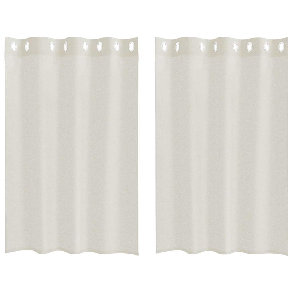 vidaXL Perdele cu perdele 2 pcs Crem 140 x 140 cm Poliester