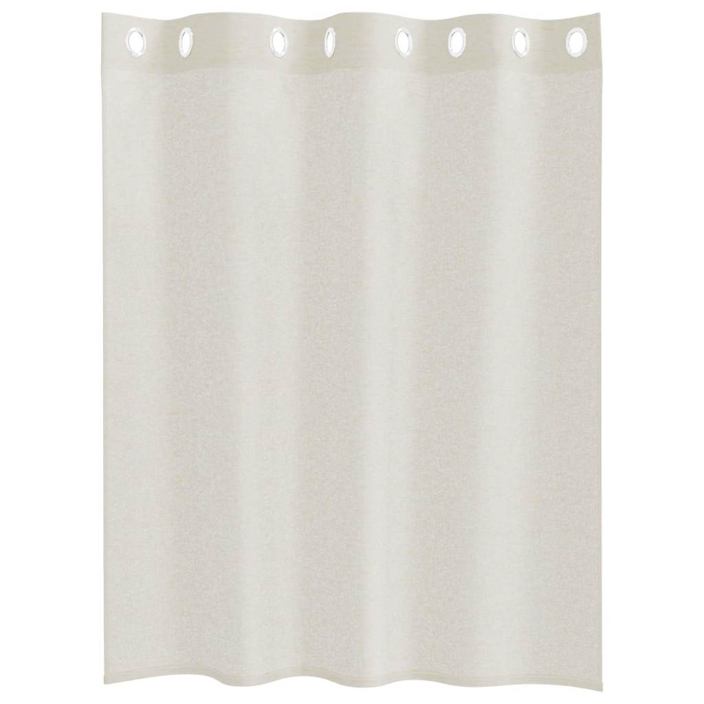 vidaXL Perdele cu perdele 2 pcs Crem 140 x 140 cm Poliester
