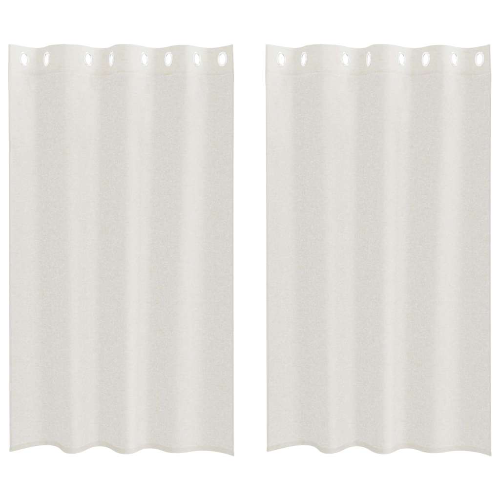 vidaXL Perdele cu perdele 2 pcs Crem 140 x 175 cm Poliester