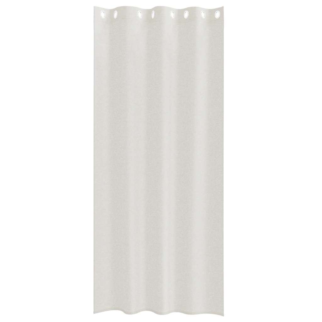 vidaXL Perdele cu perdele 2 pcs Crem 140 x 260 cm Poliester