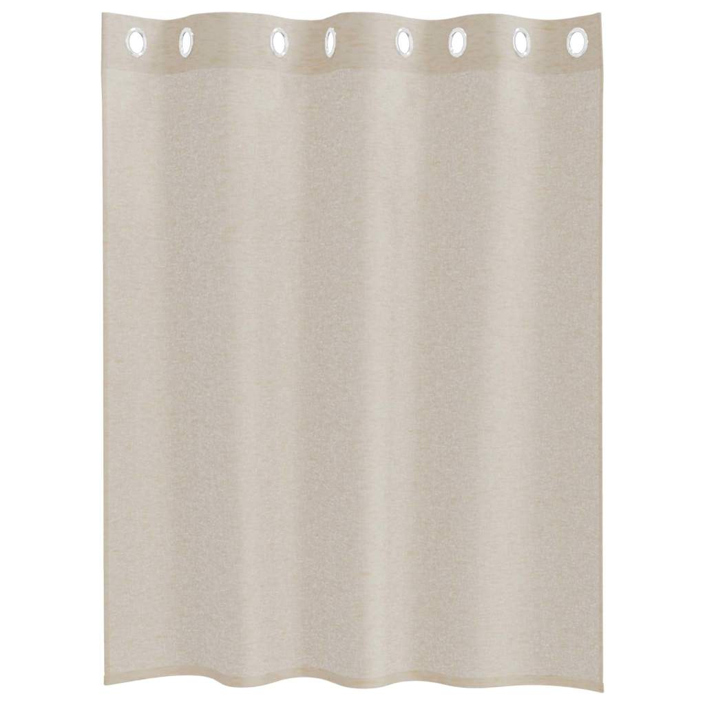 vidaXL Perdele cu perdele 2 pcs Nisip 140 x 140 cm Poliester vidaXL Perdele cu perdele 2 pcs Nisip 140 x 140 cm Poliester