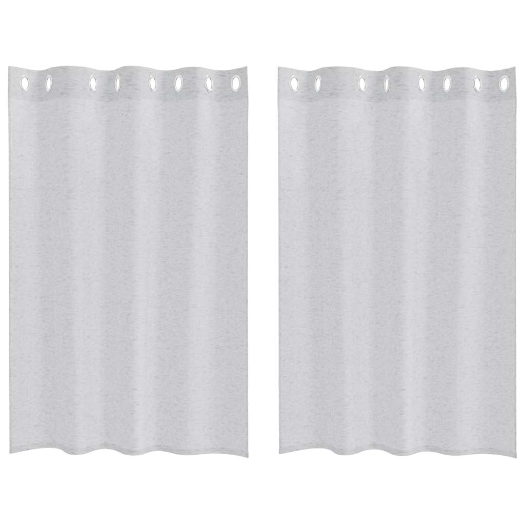 vidaXL Perdele cu perdele 2 pcs Gri deschis 140 x 140 cm Poliester