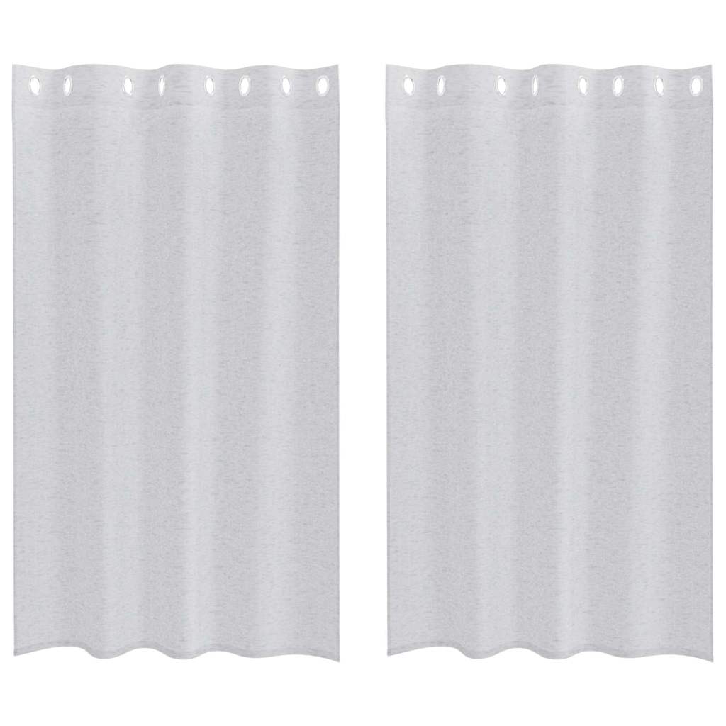 vidaXL Perdele cu perdele 2 pcs Gri deschis 140 x 175 cm Poliester