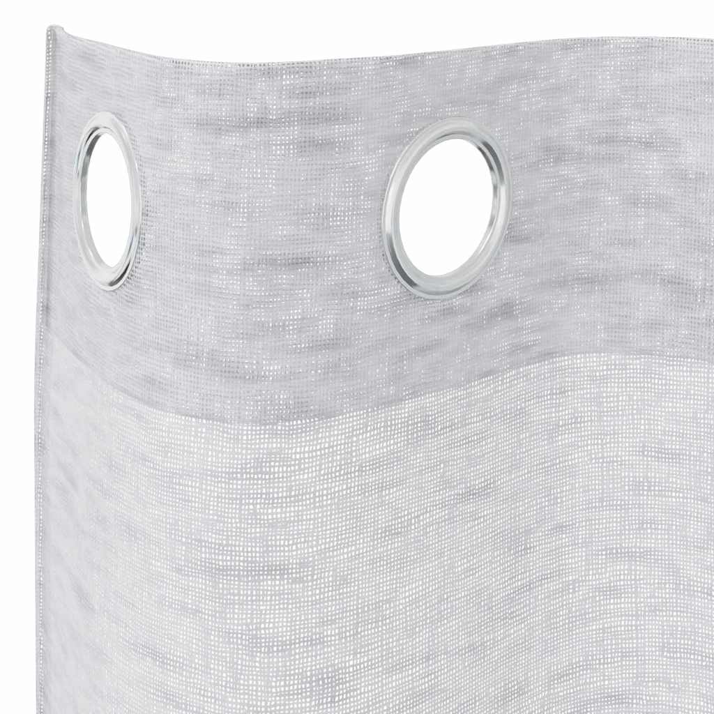 vidaXL Perdele cu perdele 2 pcs Gri deschis 140 x 245 cm Poliester