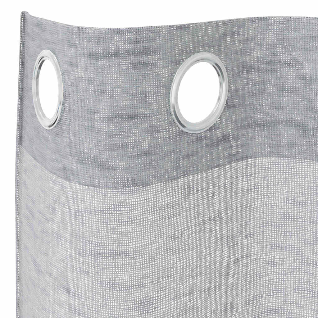 vidaXL Perdele cu perdele 2 pcs Gri închis 140 x 175 cm Poliester vidaXL Perdele cu perdele 2 pcs Gri închis 140 x 175 cm Poliester