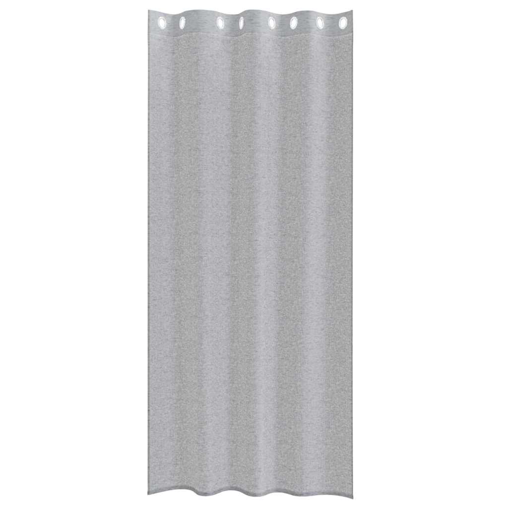 vidaXL Cortină din Voile 2 pcs Gri închis 225 x 140 cm Poliester