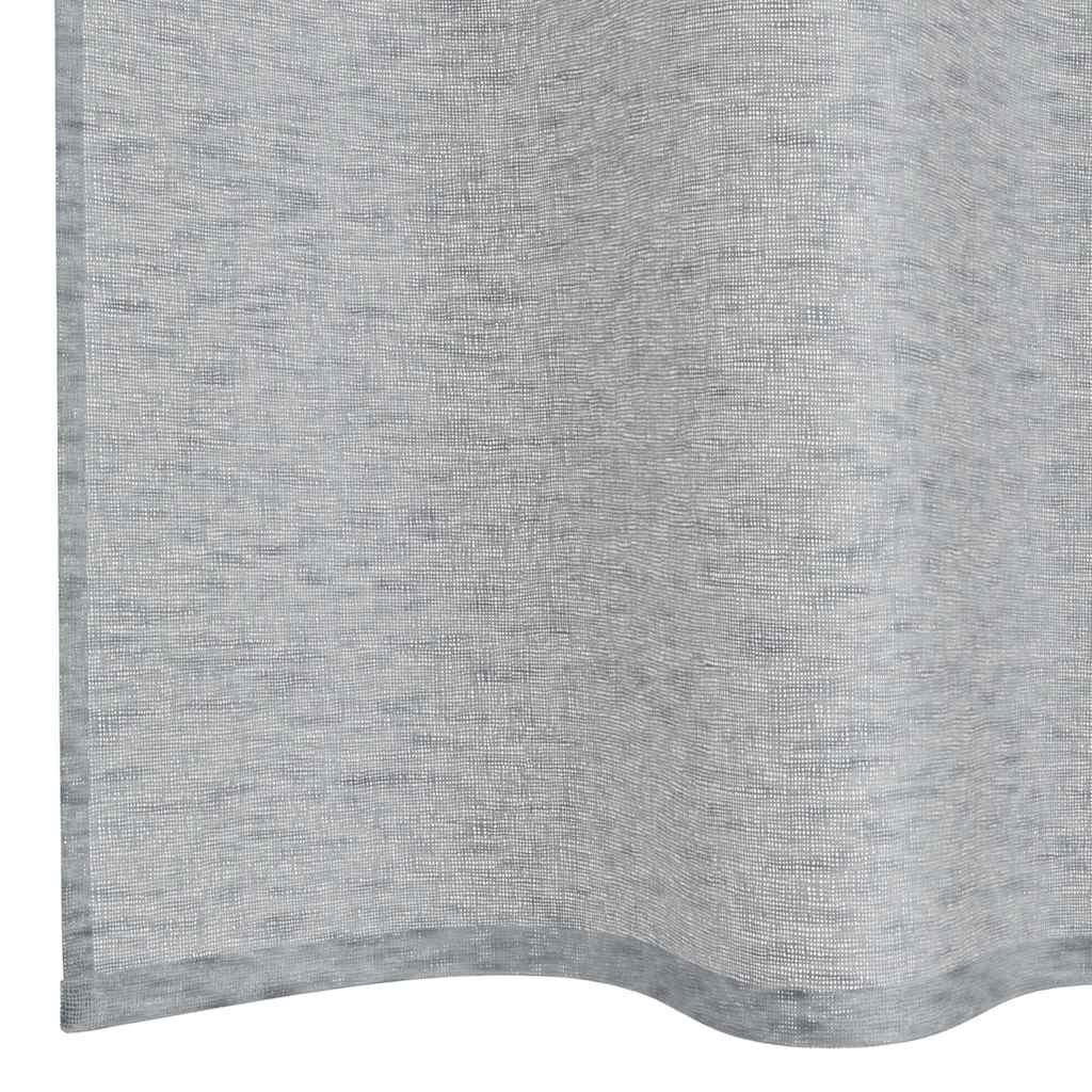 vidaXL Perdele cu perdele 2 pcs Gri închis 140 x 260 cm Poliester