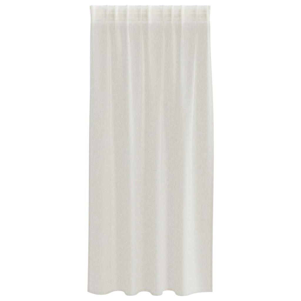 vidaXL Perdele cu perdele 2 pcs Crem 140 x 175 cm Poliester