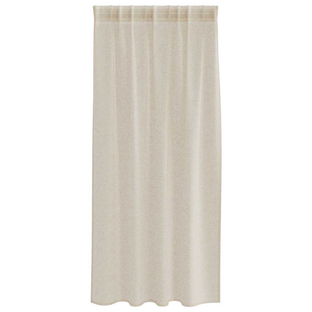 vidaXL Perdele cu perdele 2 pcs Nisip 140 x 175 cm Poliester vidaXL Perdele cu perdele 2 pcs Nisip 140 x 175 cm Poliester