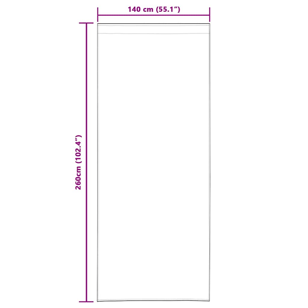 vidaXL Perdele cu perdele 2 pcs Nisip 140 x 260 cm Poliester