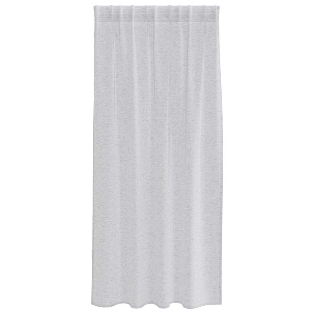 vidaXL Perdele cu perdele 2 pcs Gri deschis 140 x 175 cm Poliester