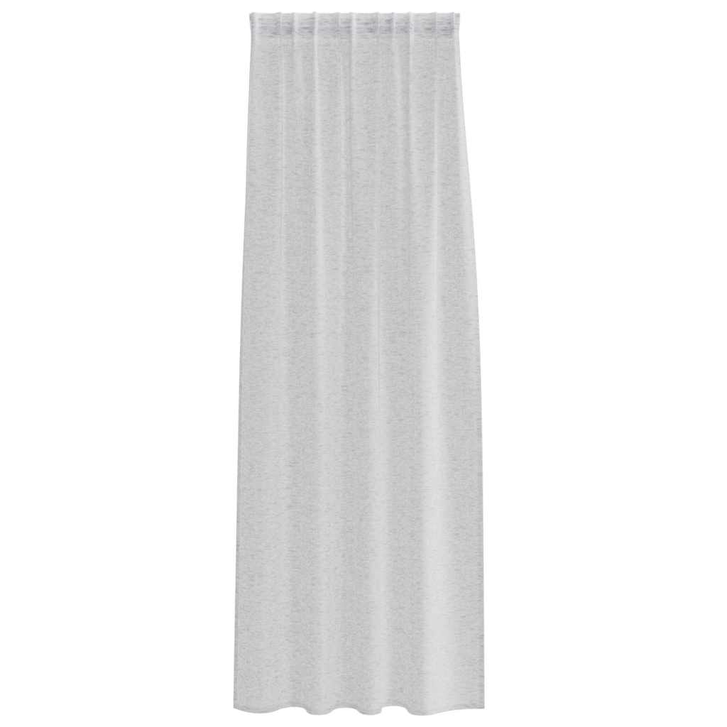 vidaXL Perdele cu perdele 2 pcs Gri deschis 140 x 245 cm Poliester