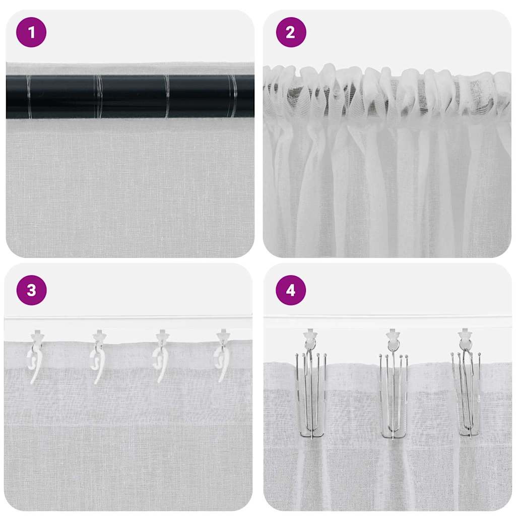 vidaXL Perdele cu perdele 2 pcs Gri deschis 140 x 245 cm Poliester