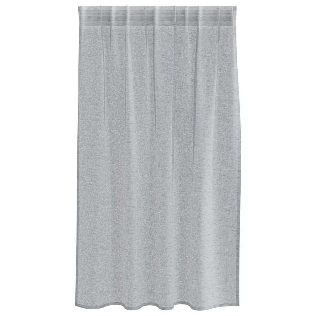 vidaXL Perdele cu perdele 2 pcs Gri închis 140 x 140 cm Poliester