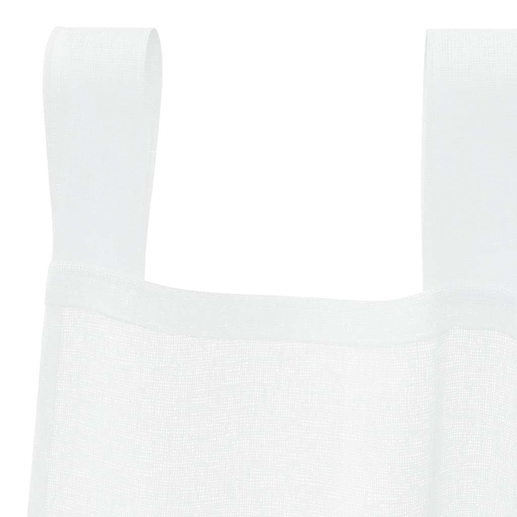 vidaXL Perdele cu perdele 2 pcs Alb 140 x 245 cm Poliester