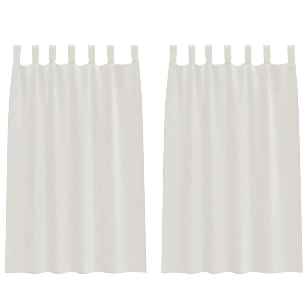 vidaXL Perdele cu perdele 2 pcs Crem 140 x 175 cm Poliester