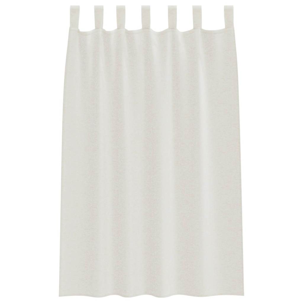 vidaXL Perdele cu perdele 2 pcs Crem 140 x 175 cm Poliester