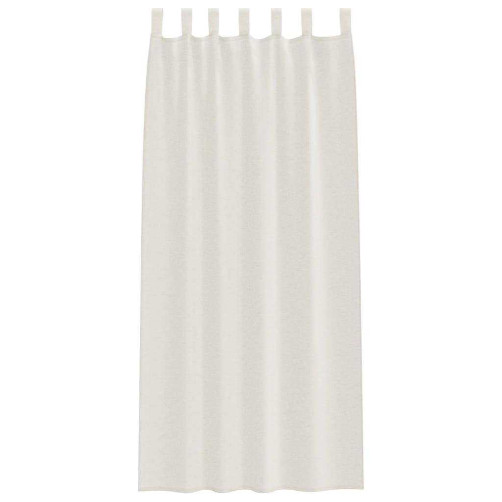 vidaXL Perdele cu perdele 2 pcs Crem 140 x 225 cm Poliester