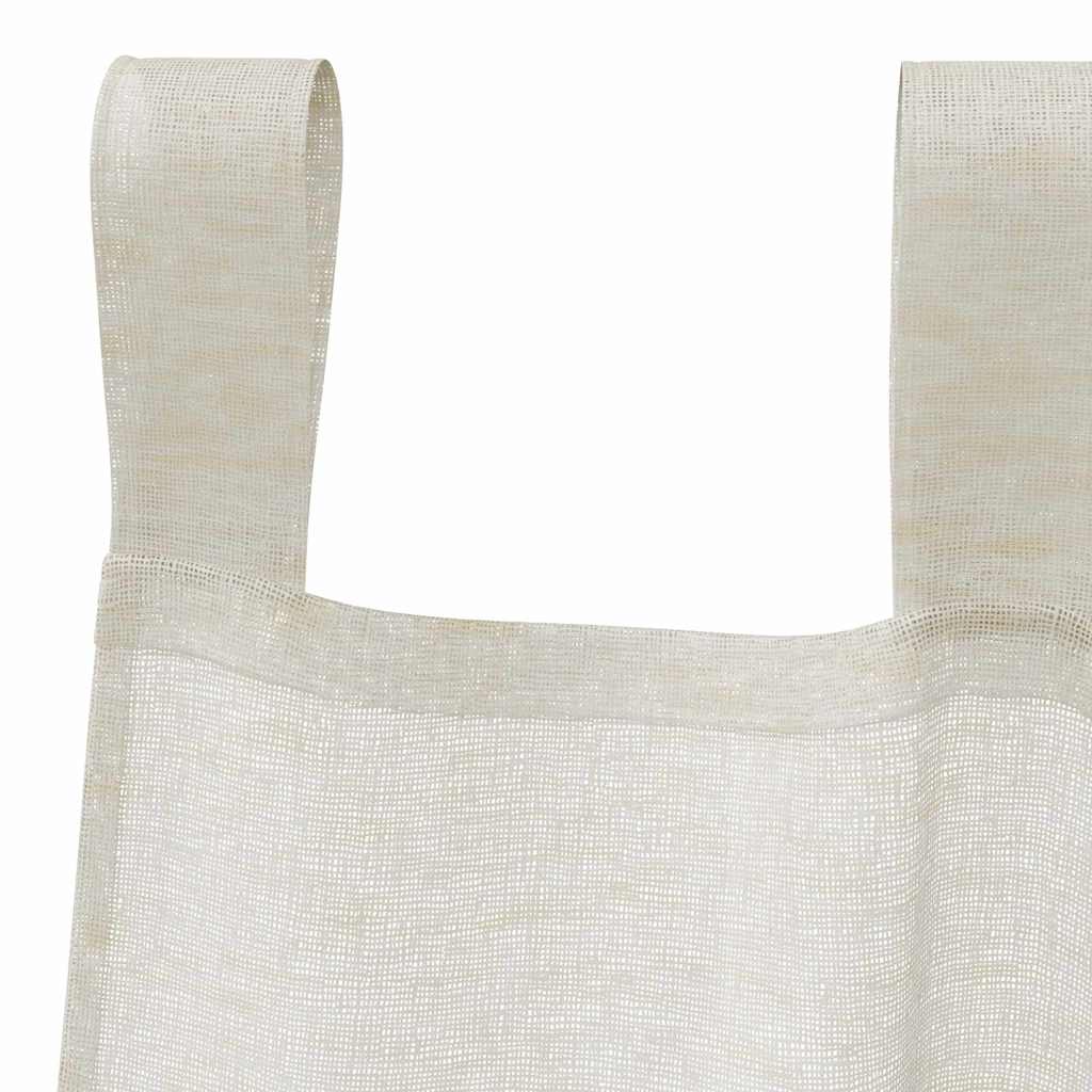 vidaXL Perdele cu perdele 2 pcs Crem 140 x 225 cm Poliester