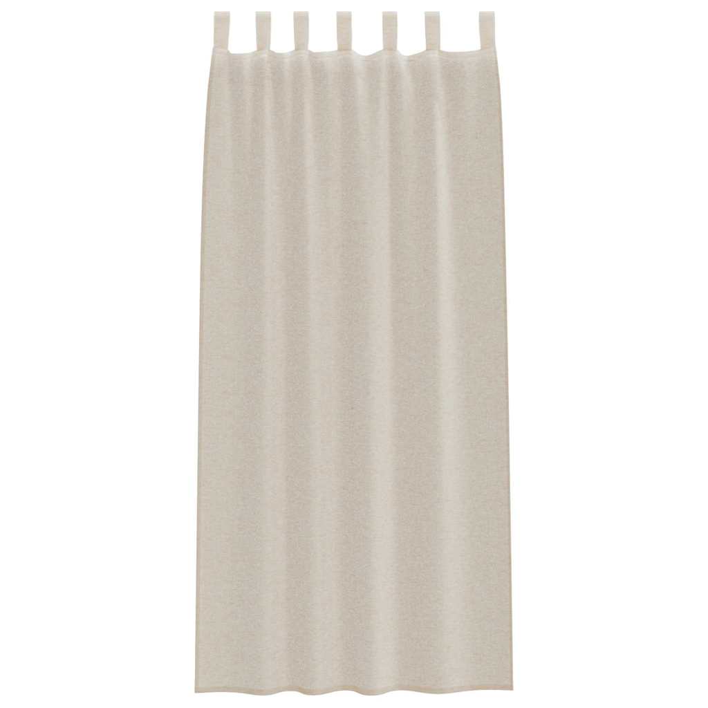 vidaXL Perdele cu perdele 2 pcs Nisip 140 x 225 cm Poliester vidaXL Perdele cu perdele 2 pcs Nisip 140 x 225 cm Poliester