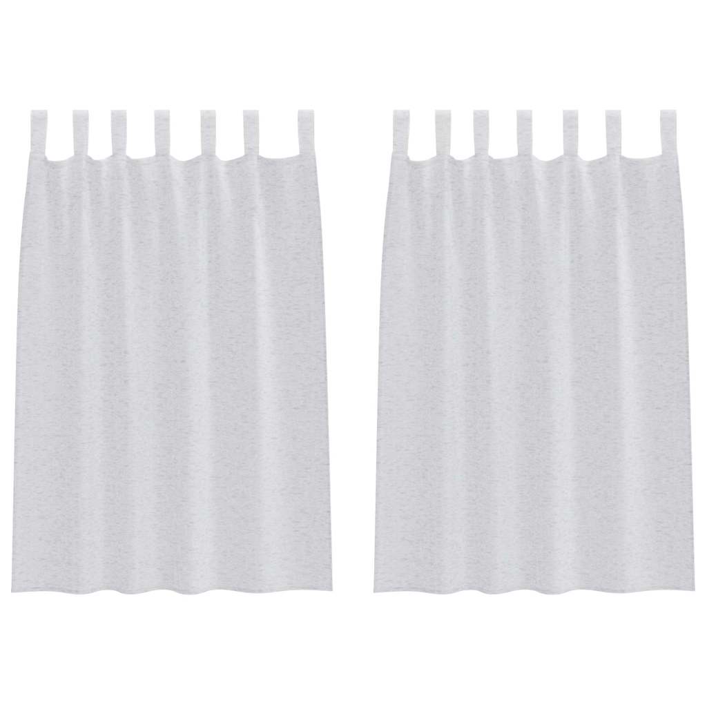 vidaXL Cortină din Voile 2 pcs Gri deschis 140 x 140 cm Poliester