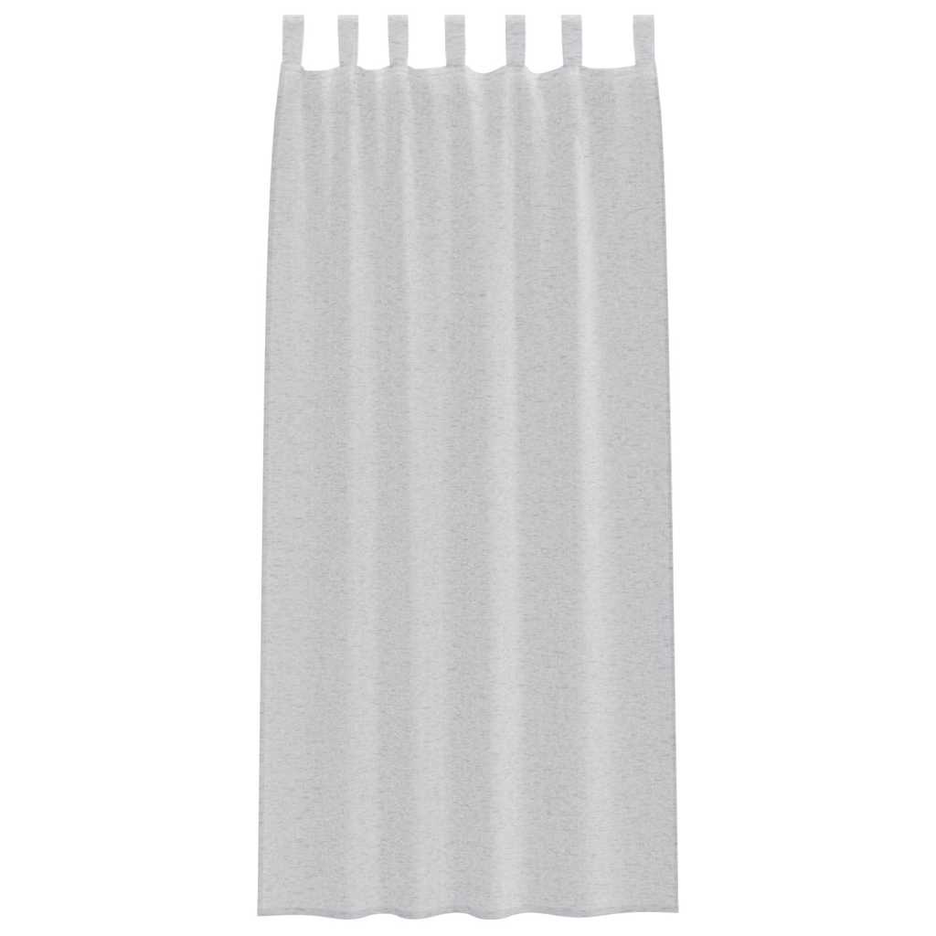 vidaXL Perdele cu perdele 2 pcs Gri deschis 140 x 245 cm Poliester